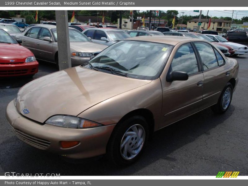 Medium Sunset Gold Metallic / Graphite 1999 Chevrolet Cavalier Sedan