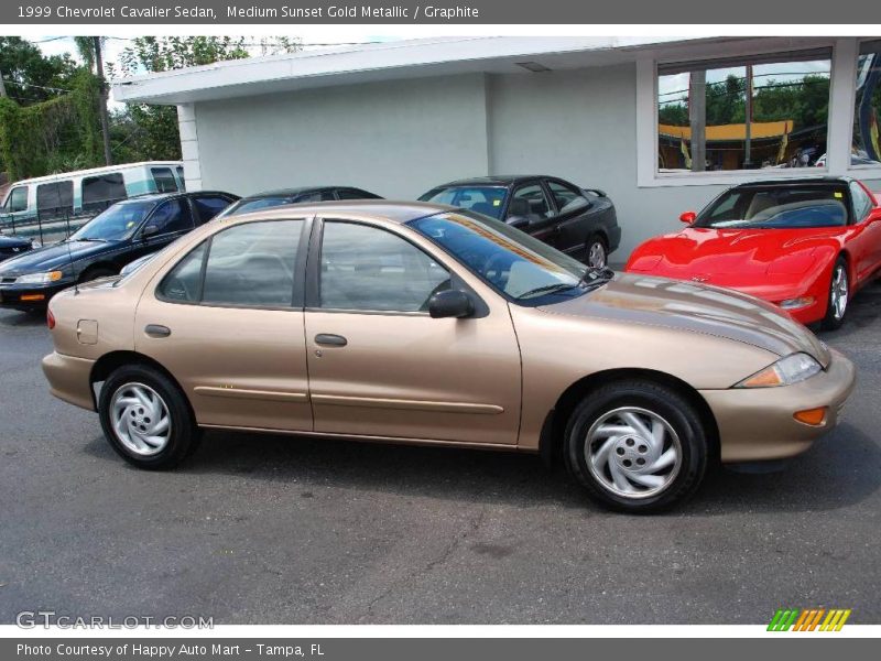 Medium Sunset Gold Metallic / Graphite 1999 Chevrolet Cavalier Sedan