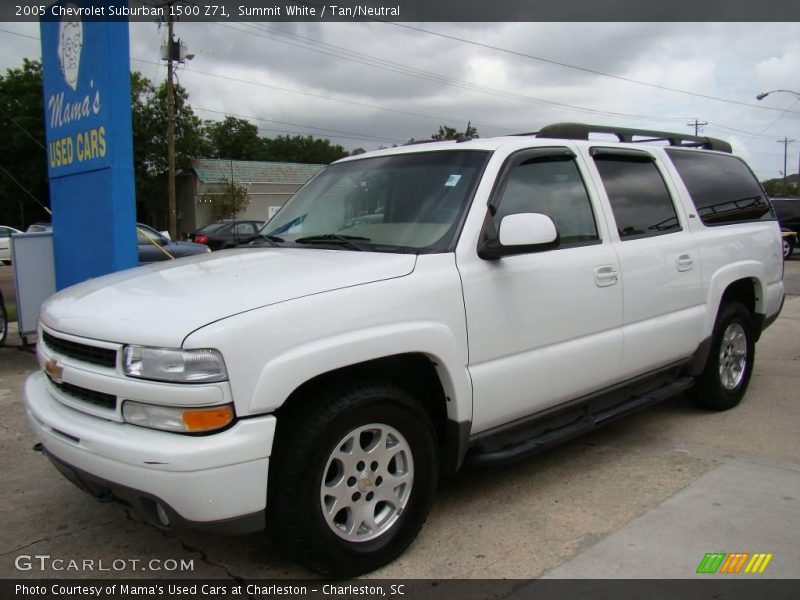 Summit White / Tan/Neutral 2005 Chevrolet Suburban 1500 Z71