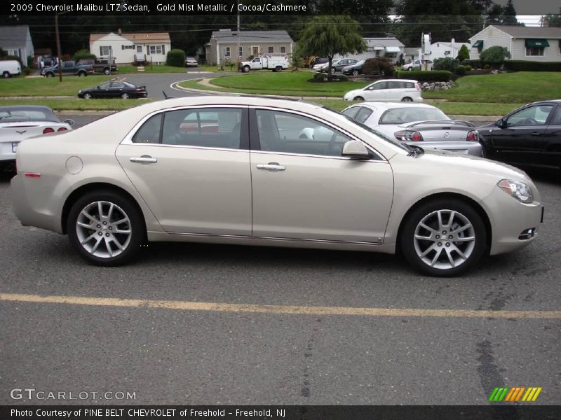 Gold Mist Metallic / Cocoa/Cashmere 2009 Chevrolet Malibu LTZ Sedan