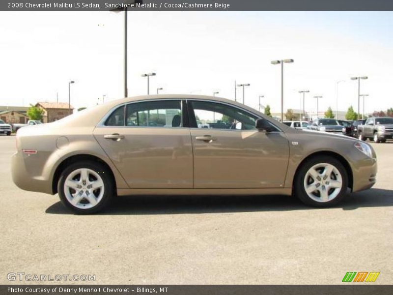 Sandstone Metallic / Cocoa/Cashmere Beige 2008 Chevrolet Malibu LS Sedan