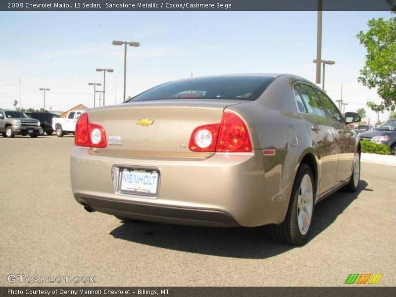 Sandstone Metallic / Cocoa/Cashmere Beige 2008 Chevrolet Malibu LS Sedan