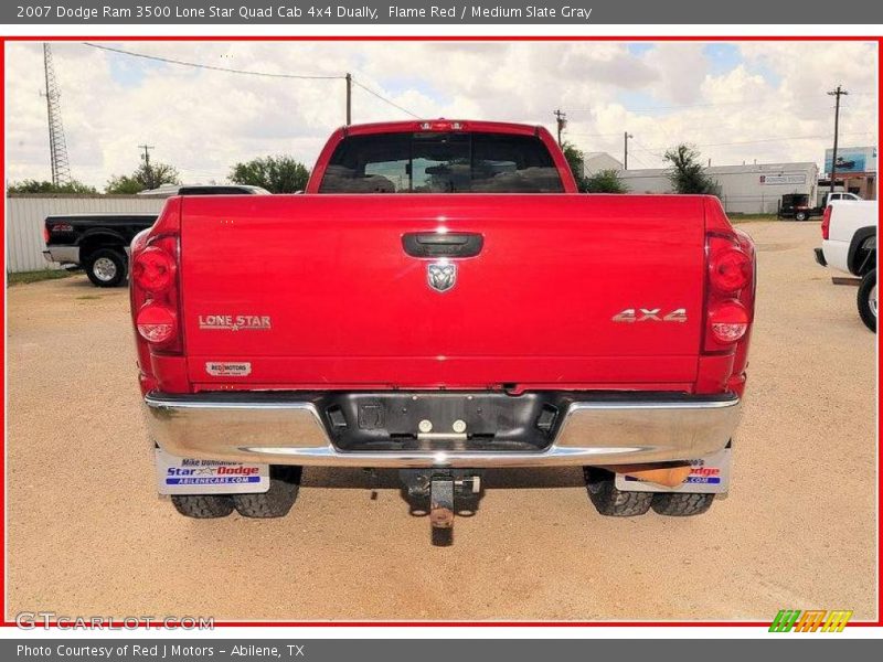 Flame Red / Medium Slate Gray 2007 Dodge Ram 3500 Lone Star Quad Cab 4x4 Dually