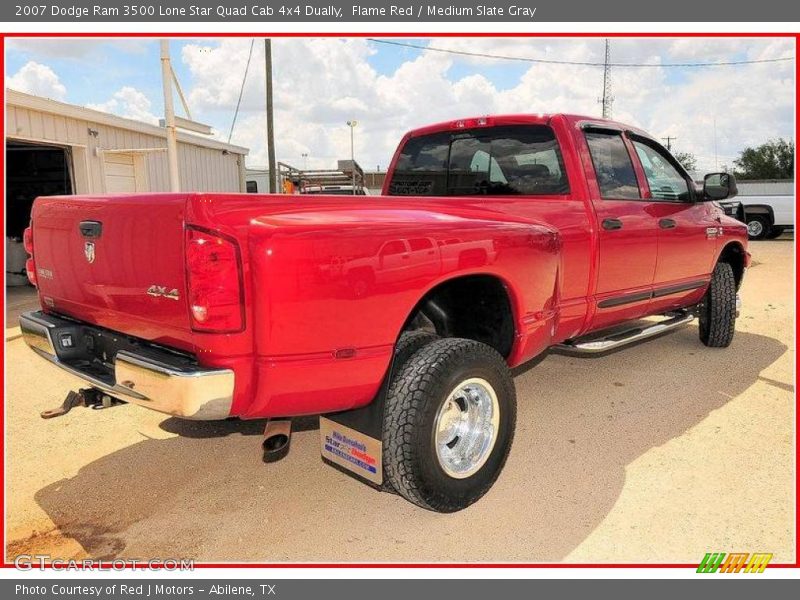 Flame Red / Medium Slate Gray 2007 Dodge Ram 3500 Lone Star Quad Cab 4x4 Dually