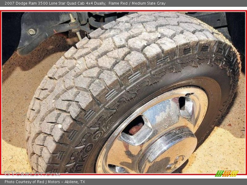 Flame Red / Medium Slate Gray 2007 Dodge Ram 3500 Lone Star Quad Cab 4x4 Dually