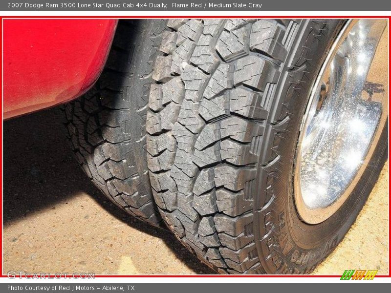 Flame Red / Medium Slate Gray 2007 Dodge Ram 3500 Lone Star Quad Cab 4x4 Dually