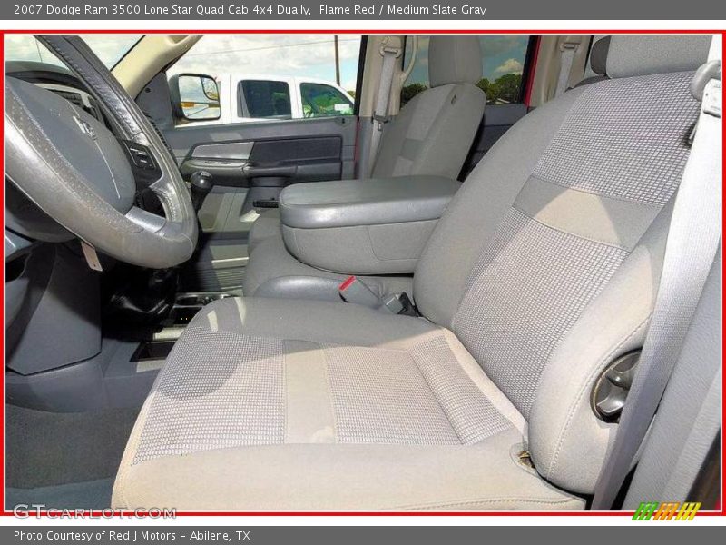 Flame Red / Medium Slate Gray 2007 Dodge Ram 3500 Lone Star Quad Cab 4x4 Dually