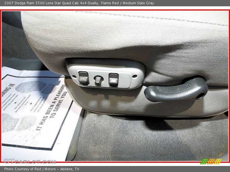 Flame Red / Medium Slate Gray 2007 Dodge Ram 3500 Lone Star Quad Cab 4x4 Dually