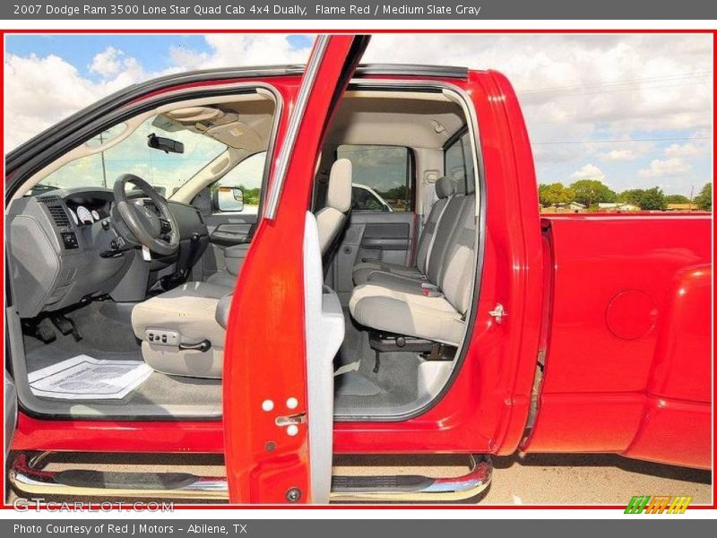 Flame Red / Medium Slate Gray 2007 Dodge Ram 3500 Lone Star Quad Cab 4x4 Dually