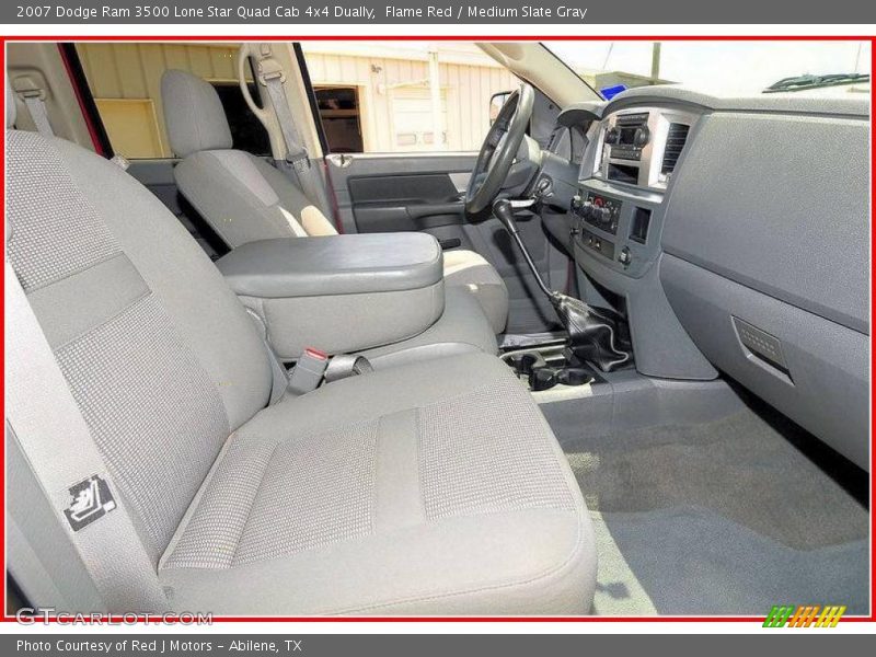 Flame Red / Medium Slate Gray 2007 Dodge Ram 3500 Lone Star Quad Cab 4x4 Dually