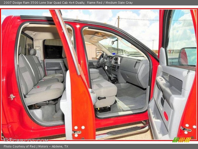 Flame Red / Medium Slate Gray 2007 Dodge Ram 3500 Lone Star Quad Cab 4x4 Dually