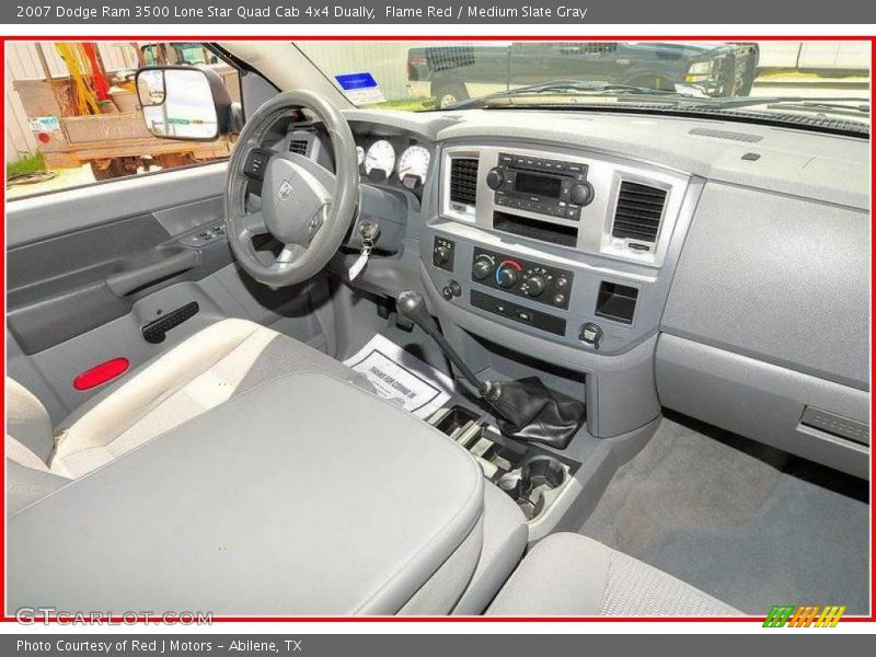 Flame Red / Medium Slate Gray 2007 Dodge Ram 3500 Lone Star Quad Cab 4x4 Dually