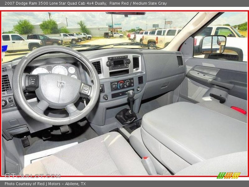 Flame Red / Medium Slate Gray 2007 Dodge Ram 3500 Lone Star Quad Cab 4x4 Dually