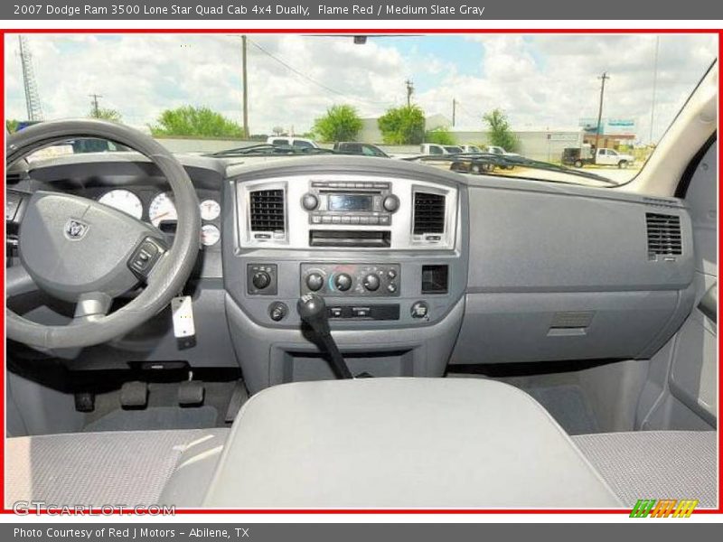 Flame Red / Medium Slate Gray 2007 Dodge Ram 3500 Lone Star Quad Cab 4x4 Dually