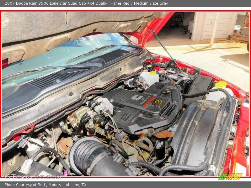 Flame Red / Medium Slate Gray 2007 Dodge Ram 3500 Lone Star Quad Cab 4x4 Dually