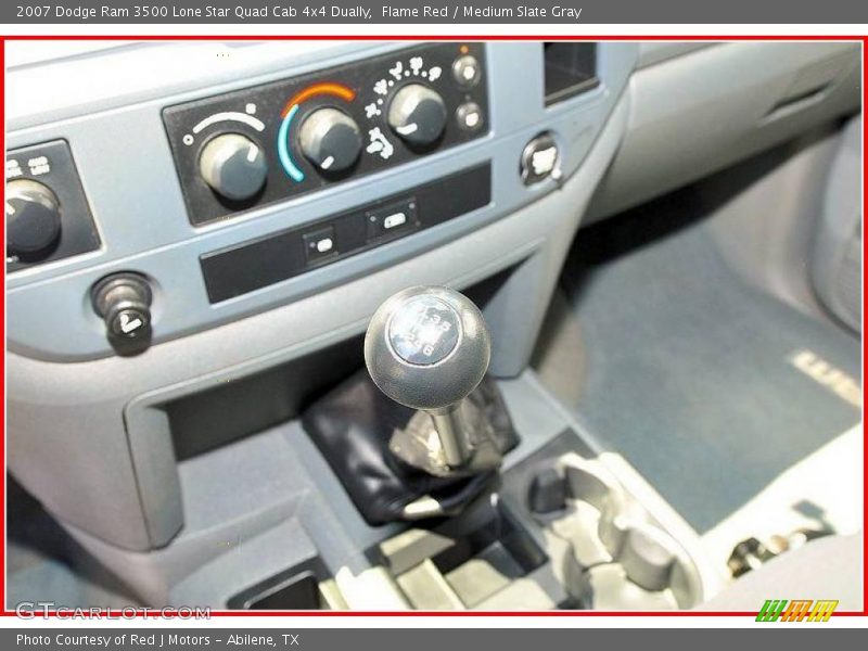 Flame Red / Medium Slate Gray 2007 Dodge Ram 3500 Lone Star Quad Cab 4x4 Dually
