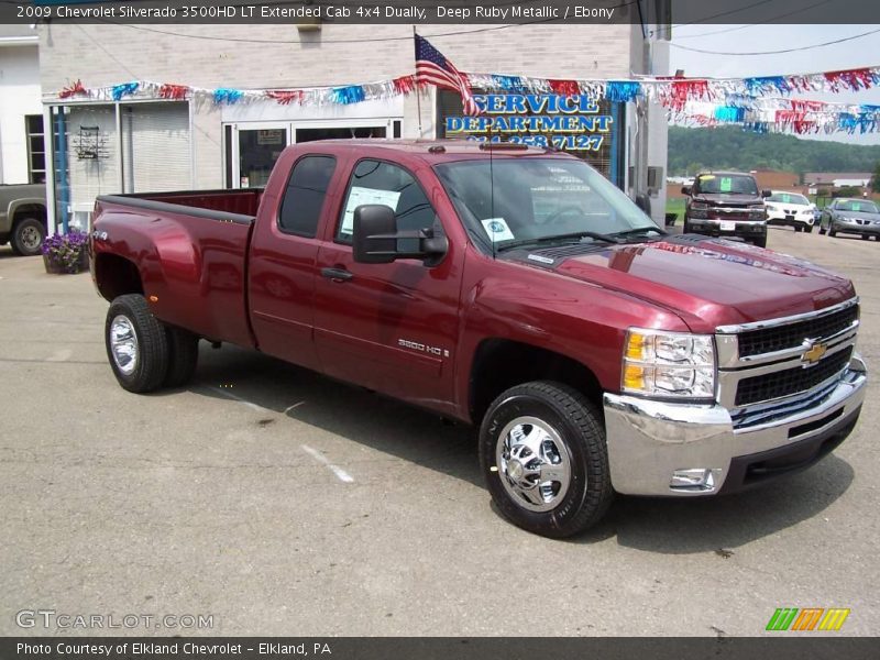 Deep Ruby Metallic / Ebony 2009 Chevrolet Silverado 3500HD LT Extended Cab 4x4 Dually