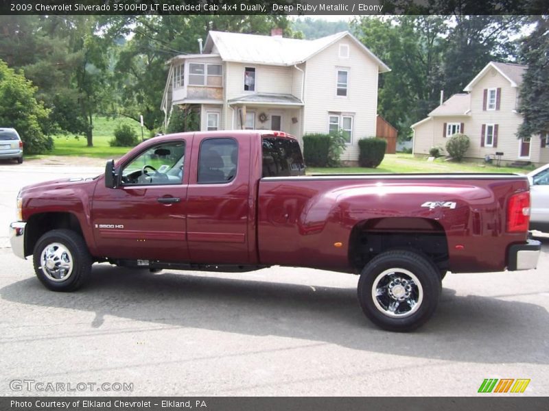 Deep Ruby Metallic / Ebony 2009 Chevrolet Silverado 3500HD LT Extended Cab 4x4 Dually