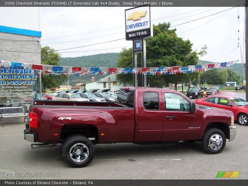 Deep Ruby Metallic / Ebony 2009 Chevrolet Silverado 3500HD LT Extended Cab 4x4 Dually