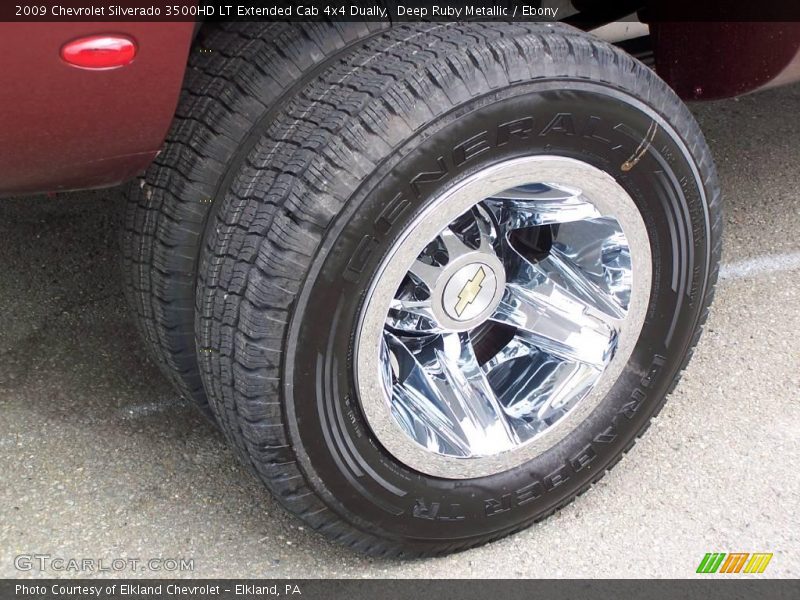Deep Ruby Metallic / Ebony 2009 Chevrolet Silverado 3500HD LT Extended Cab 4x4 Dually