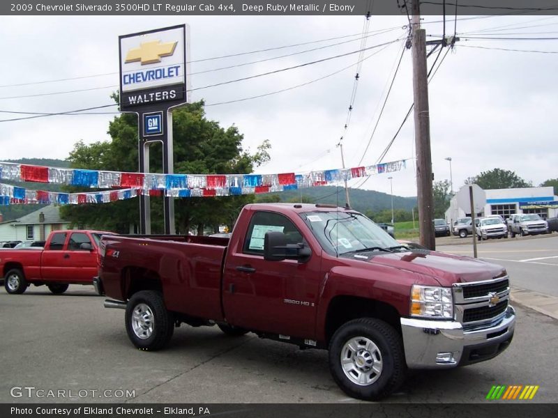 Deep Ruby Metallic / Ebony 2009 Chevrolet Silverado 3500HD LT Regular Cab 4x4