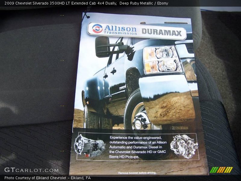 Deep Ruby Metallic / Ebony 2009 Chevrolet Silverado 3500HD LT Extended Cab 4x4 Dually