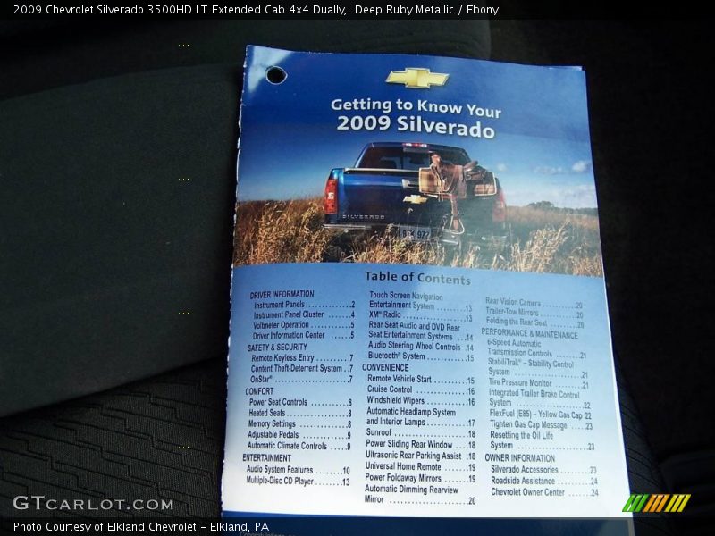 Deep Ruby Metallic / Ebony 2009 Chevrolet Silverado 3500HD LT Extended Cab 4x4 Dually