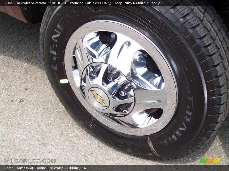 Deep Ruby Metallic / Ebony 2009 Chevrolet Silverado 3500HD LT Extended Cab 4x4 Dually