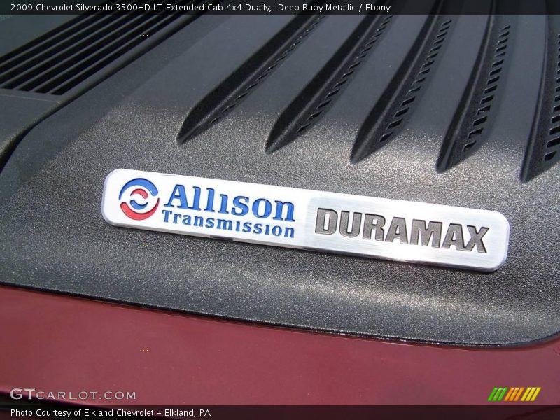 Deep Ruby Metallic / Ebony 2009 Chevrolet Silverado 3500HD LT Extended Cab 4x4 Dually