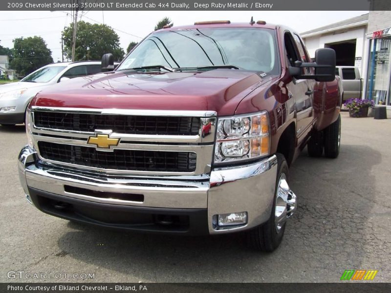 Deep Ruby Metallic / Ebony 2009 Chevrolet Silverado 3500HD LT Extended Cab 4x4 Dually