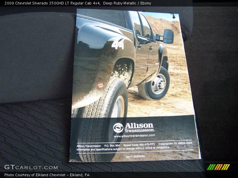 Deep Ruby Metallic / Ebony 2009 Chevrolet Silverado 3500HD LT Regular Cab 4x4