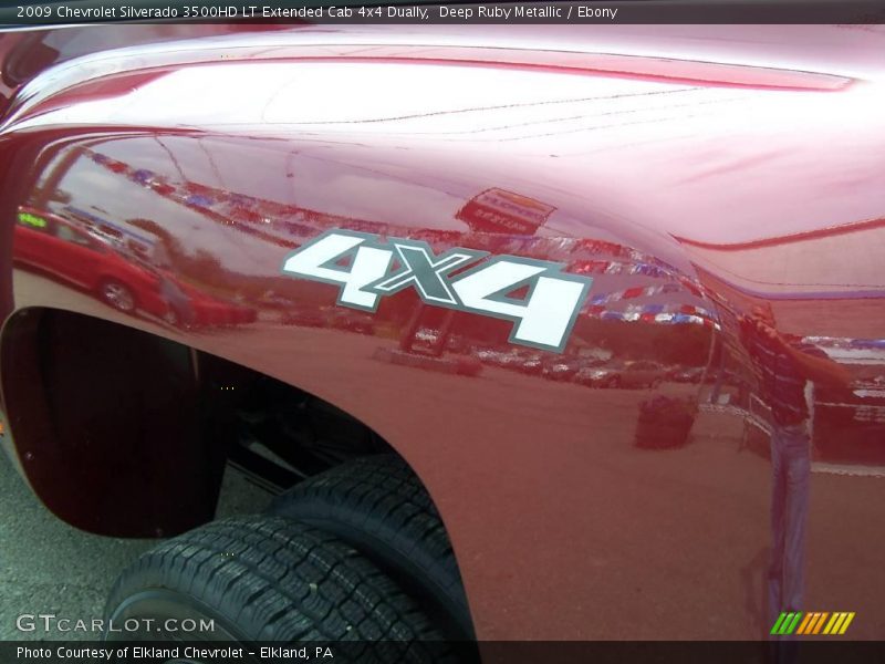 Deep Ruby Metallic / Ebony 2009 Chevrolet Silverado 3500HD LT Extended Cab 4x4 Dually