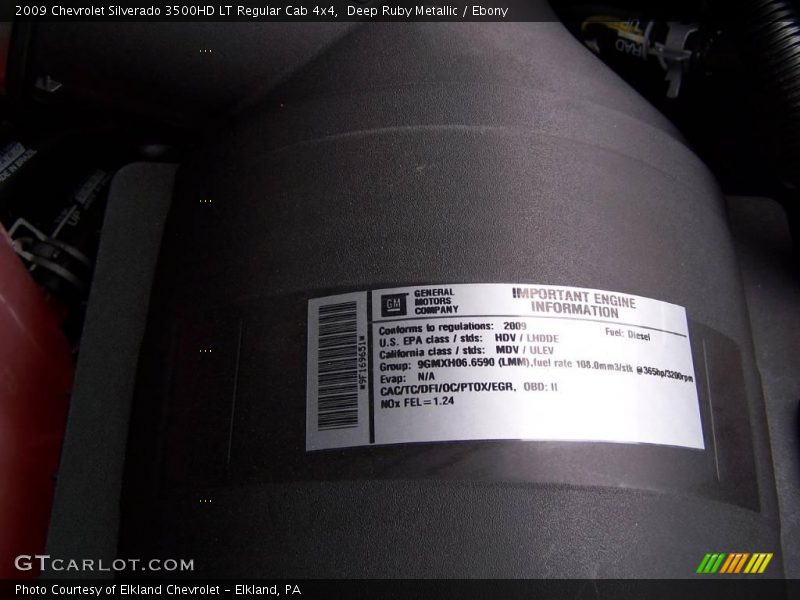 Deep Ruby Metallic / Ebony 2009 Chevrolet Silverado 3500HD LT Regular Cab 4x4