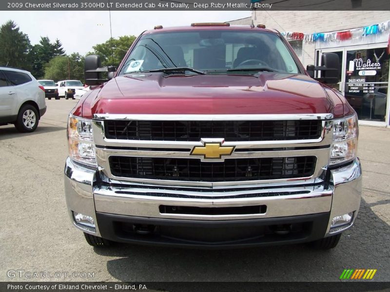 Deep Ruby Metallic / Ebony 2009 Chevrolet Silverado 3500HD LT Extended Cab 4x4 Dually