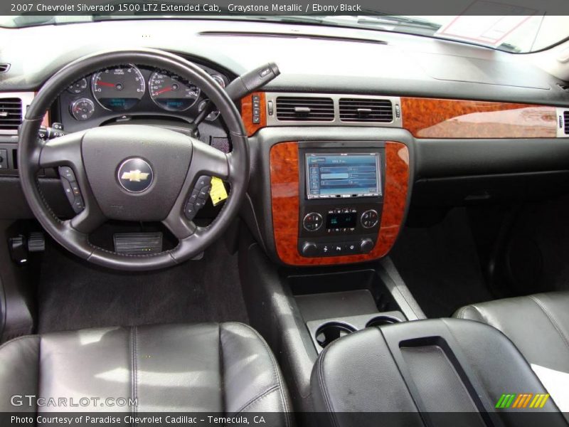 Graystone Metallic / Ebony Black 2007 Chevrolet Silverado 1500 LTZ Extended Cab