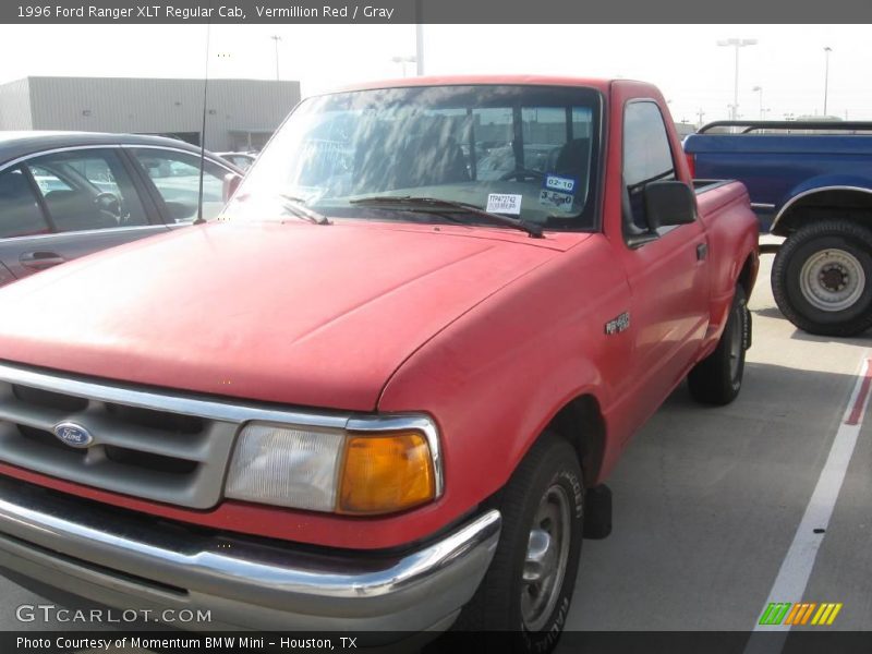 Vermillion Red / Gray 1996 Ford Ranger XLT Regular Cab
