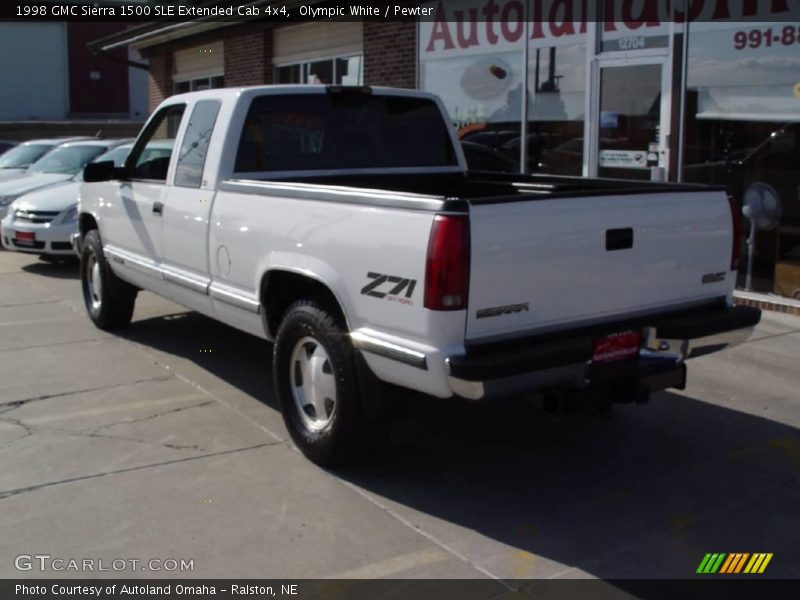 Olympic White / Pewter 1998 GMC Sierra 1500 SLE Extended Cab 4x4