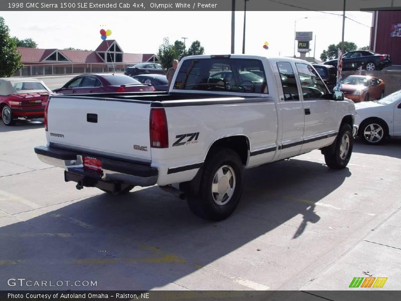 Olympic White / Pewter 1998 GMC Sierra 1500 SLE Extended Cab 4x4