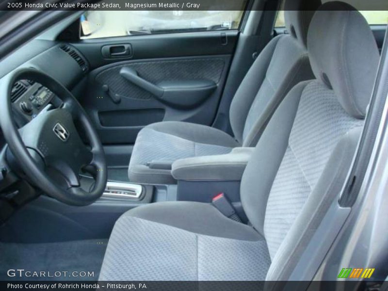 Magnesium Metallic / Gray 2005 Honda Civic Value Package Sedan