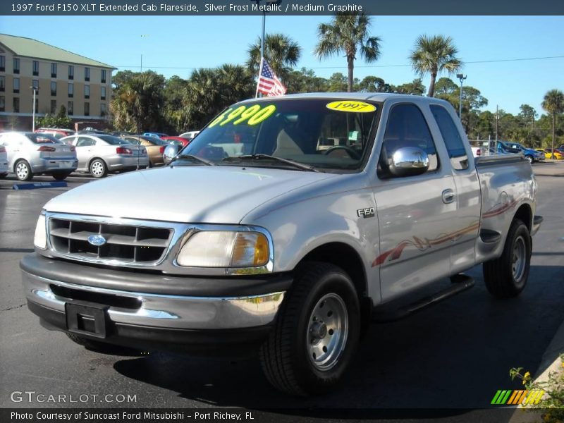 Silver Frost Metallic / Medium Graphite 1997 Ford F150 XLT Extended Cab Flareside