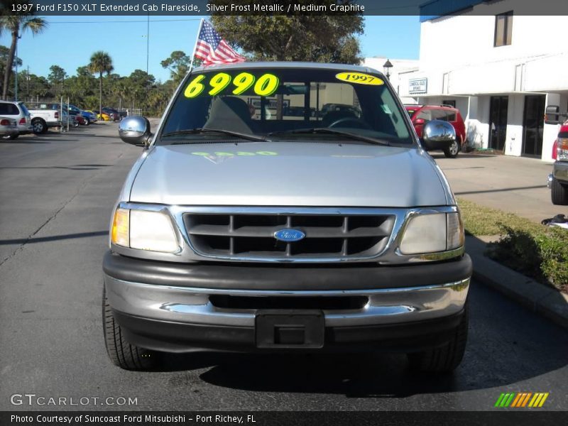 Silver Frost Metallic / Medium Graphite 1997 Ford F150 XLT Extended Cab Flareside