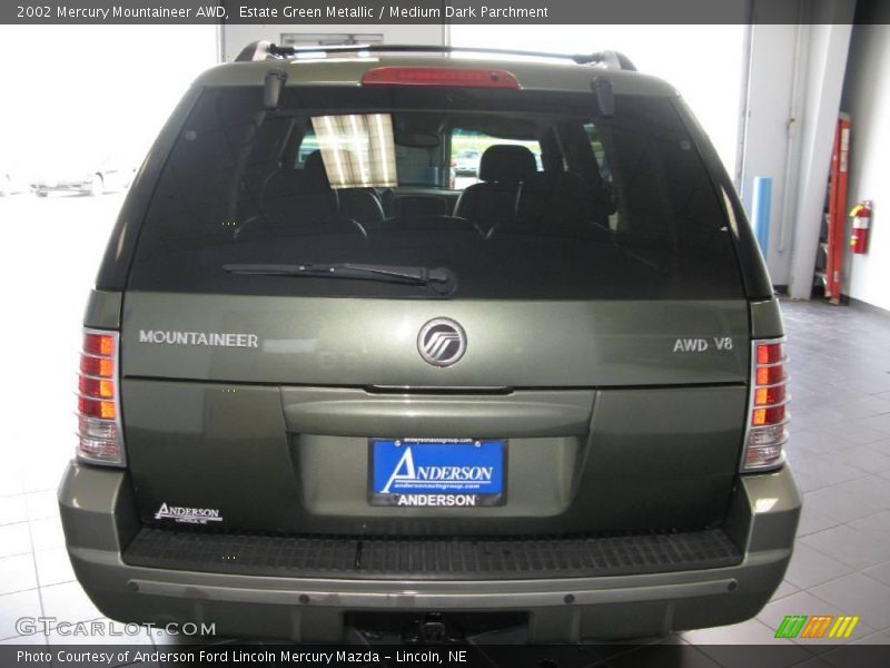 Estate Green Metallic / Medium Dark Parchment 2002 Mercury Mountaineer AWD