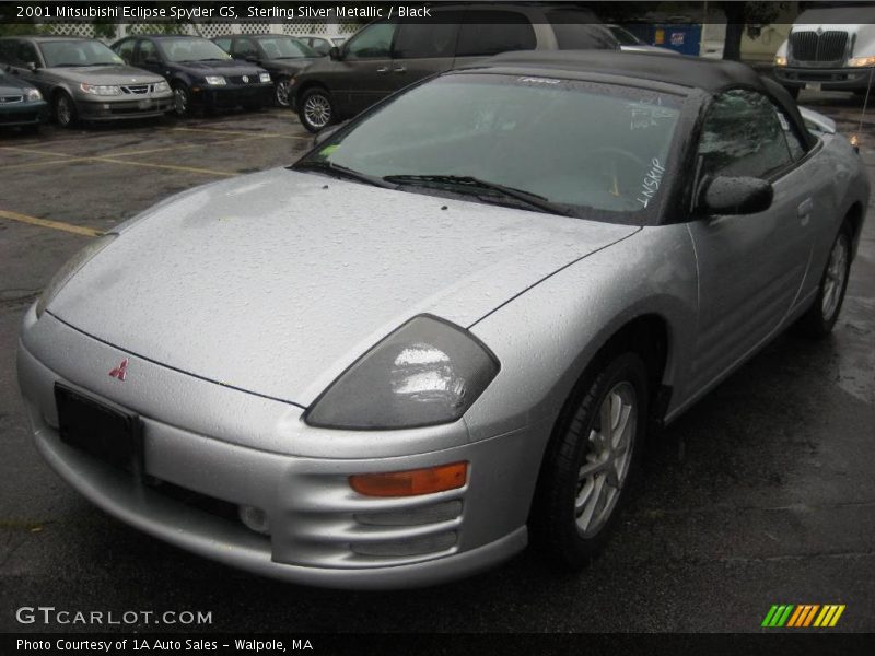 Sterling Silver Metallic / Black 2001 Mitsubishi Eclipse Spyder GS
