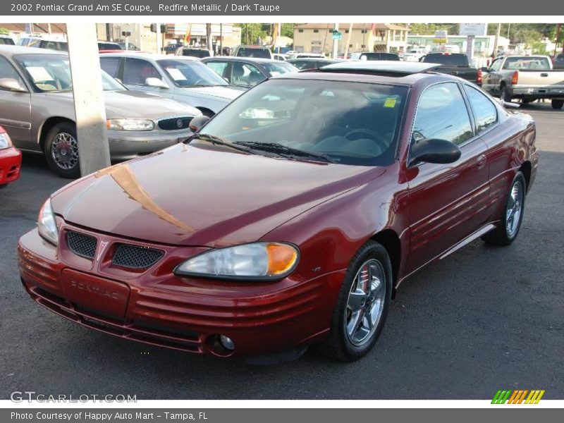 Redfire Metallic / Dark Taupe 2002 Pontiac Grand Am SE Coupe