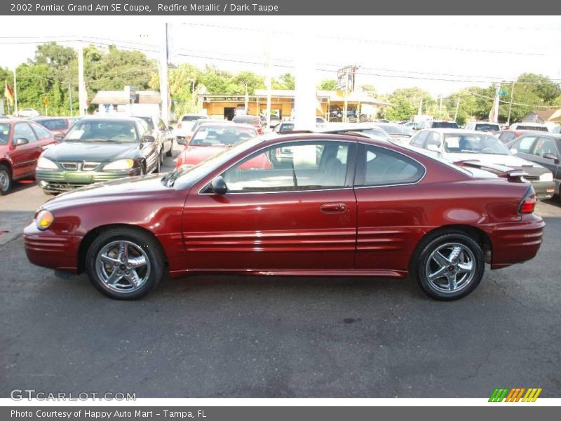 Redfire Metallic / Dark Taupe 2002 Pontiac Grand Am SE Coupe
