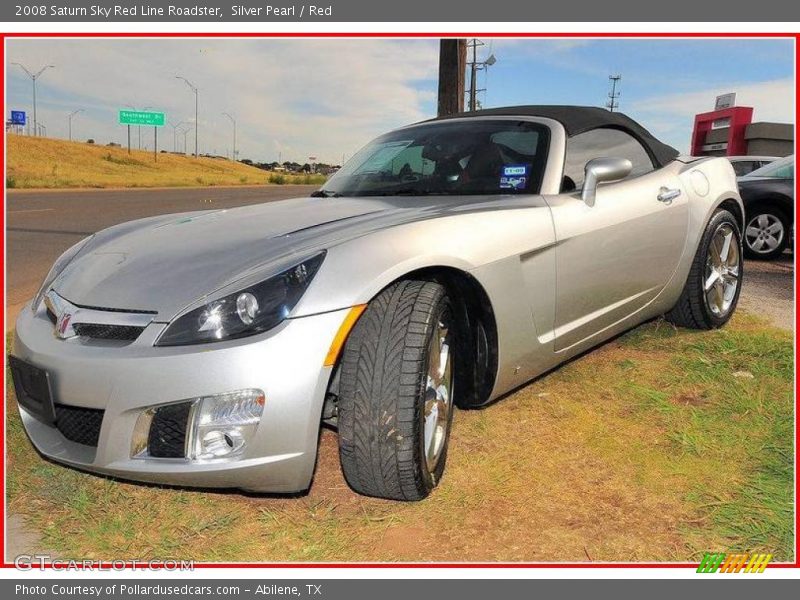 Silver Pearl / Red 2008 Saturn Sky Red Line Roadster