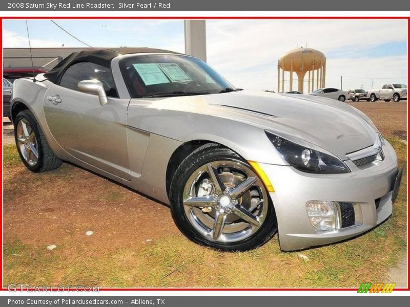 Silver Pearl / Red 2008 Saturn Sky Red Line Roadster
