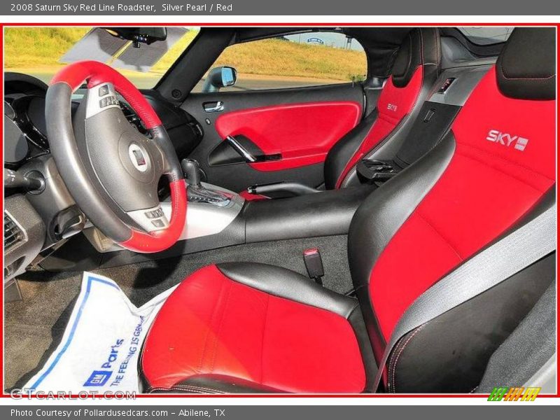 Silver Pearl / Red 2008 Saturn Sky Red Line Roadster