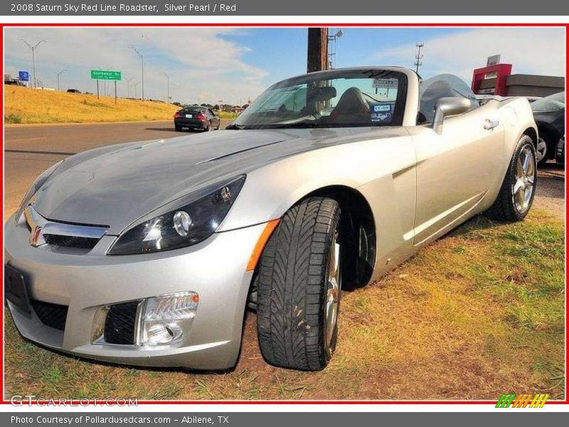 Silver Pearl / Red 2008 Saturn Sky Red Line Roadster