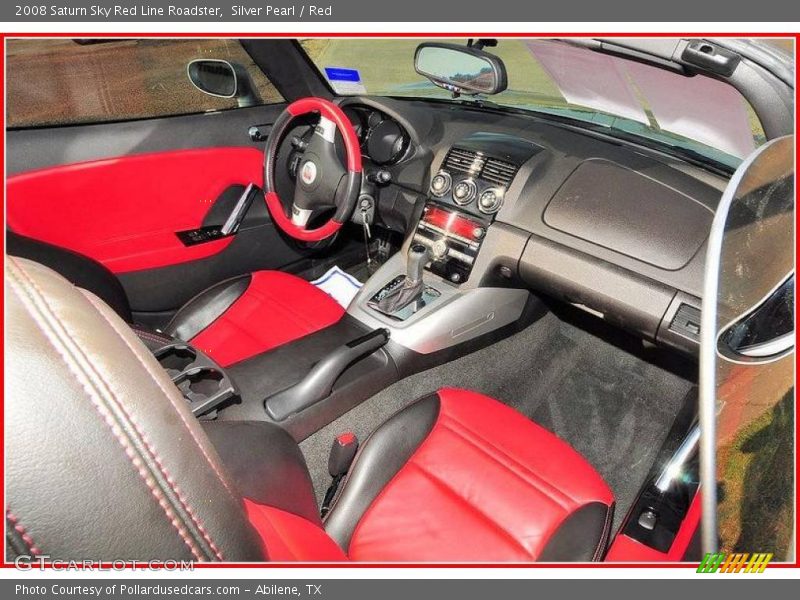 Silver Pearl / Red 2008 Saturn Sky Red Line Roadster